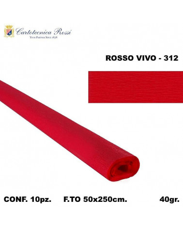 C.ROSSI CRESPO 40GR.50X250CM. ROSSO CHIARO 312 [10PZ]