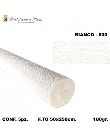 C.ROSSI CRESPO 180GR.50X250CM. BIANCO 600 [5PZ]