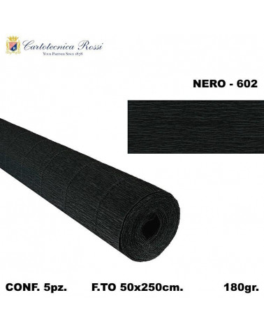 C.ROSSI CRESPO 180GR.50X250CM. NERO 602 [5PZ]