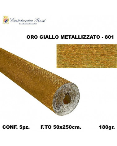 C.ROSSI CRESPO 180GR.50X250CM.ORO 801-METAL [5PZ]