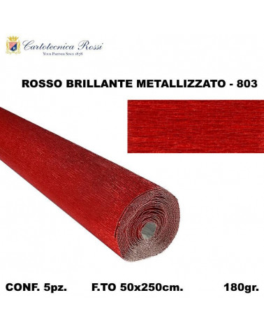 C.ROSSI CRESPO 180GR.50X250CM.ROSSO 803-METAL [5PZ]