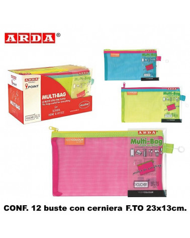 ARDA BUSTE IN RETINA C/ZIP FLUO 23x13 [12PZ]