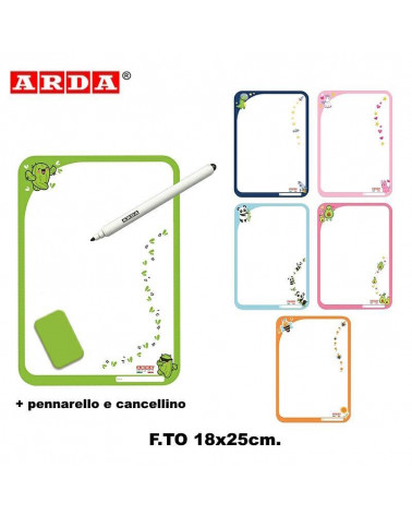 ARDA LAVAGNA BIFACCIALE FANCY 18x25 + ACCESSORI