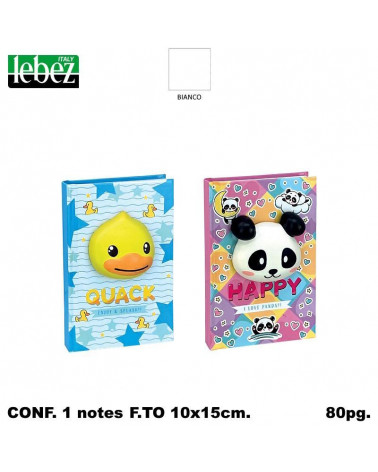 LEBEZ TACCUINO SQUISHY QUACK/PANDA 81853