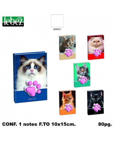 LEBEZ TACCUINO CAT SQUISHY 10x15cm.81950