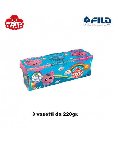 DIDO' BARATTOLO TRIS FILA 363800-ROSA/MAGENTA/AZZURRO GLITTER