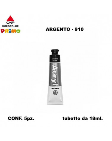 PRIMO TEMPERA ACRILICA 18ML. ARGENTO 910 [5PZ]