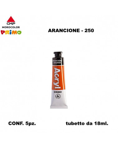 PRIMO TEMPERA ACRILICA 18ML. ARANCIO 250 [5PZ]