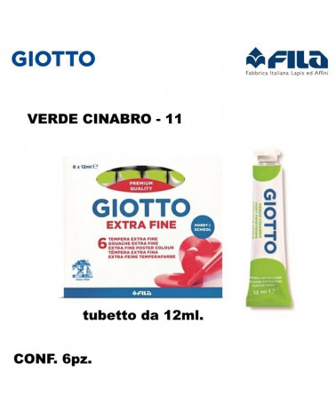 GIOTTO TEMPERA T.4 12ML. VERDE CINABRO 11 [6PZ]