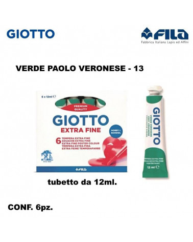 GIOTTO TEMPERA T.4 12ML. VERDE P.VERONESE 13 [6PZ]