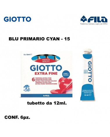 GIOTTO TEMPERA T.4 12ML. BLU PRIMARIO CYAN 15 [6PZ]