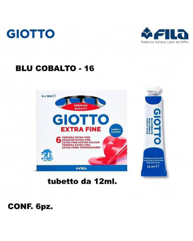 GIOTTO TEMPERA T.4 12ML. BLU COBALTO 16 [6PZ]