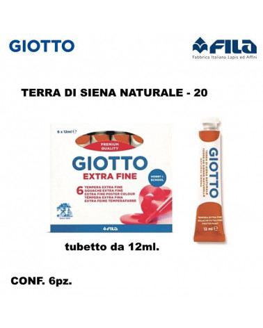GIOTTO TEMPERA T.4 12ML. TERRA S.NATURALE 20 [6PZ]