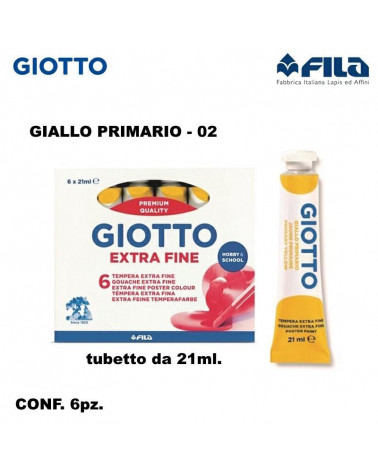 GIOTTO TEMPERA T.7 21ML. GIALLO PRIMARIO 02 [6PZ]