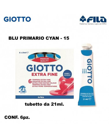 GIOTTO TEMPERA T.7 21ML. BLU PRIMARIO CYAN 15 [6PZ]