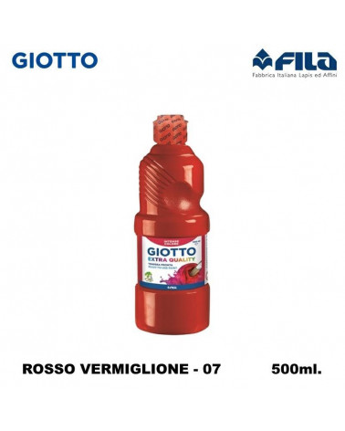 GIOTTO TEMPERA PRONTA 500ML. ROSSO VERMIGLIONE 07