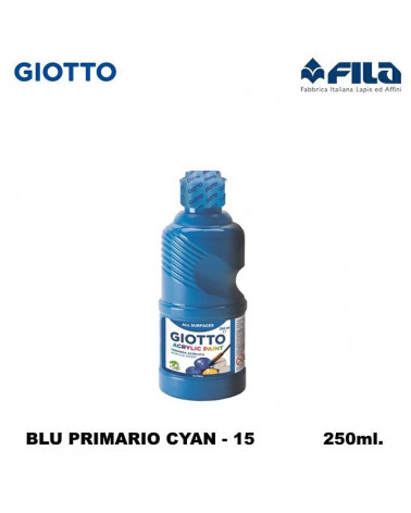 GIOTTO TEMPERA ACRILICA 250ML. BLU CYAN 15