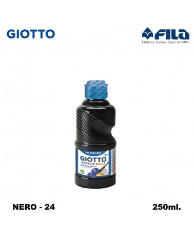 GIOTTO TEMPERA ACRILICA 250ML. NERO 24
