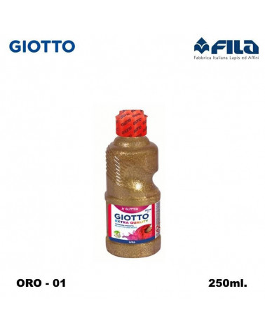 GIOTTO TEMPERA GLITTER 250ML. ORO 01