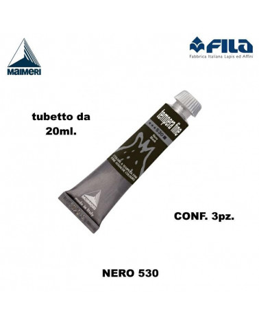 MAIMERI TEMPERA T.7 20ML. NERO 530 [3PZ]