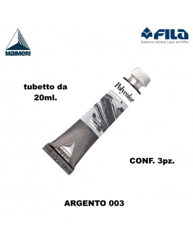 MAIMERI TEMPERA ACRILICA 20ML ARGENTO 003 [3PZ]