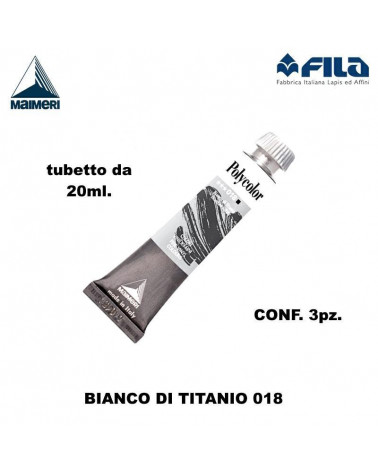 MAIMERI TEMPERA ACRILICA 20ML BIANCO DI TITANIO 018 [3PZ]