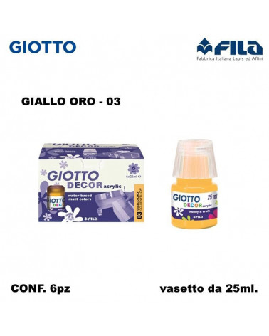 GIOTTO DECOR ACRILIC  GIALLO ORO 03 [6PZ]