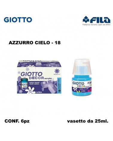 GIOTTO DECOR ACRILIC  AZZURRO CIELO 18 [6PZ]