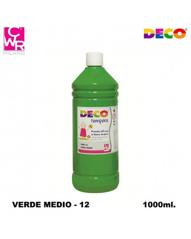 CWR DECO TEMPERA PRONTA 1000ml. VERDE MEDIO 12
