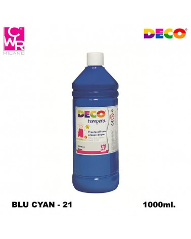 CWR DECO TEMPERA PRONTA 1000ml. BLU CYAN 21