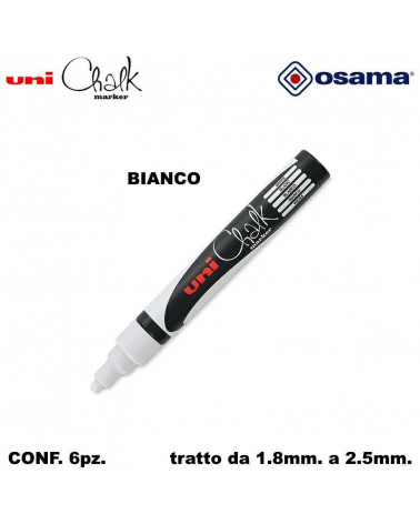 OSAMA MARCATORE CHALK MARKER 6PZ. BIANCO