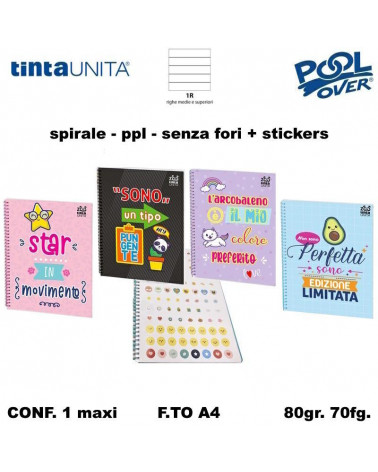 TINTA UNITA MAXI SPIR ZOO C/STICKERS 70FF.1R