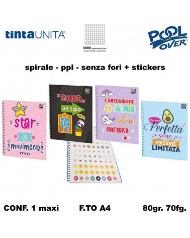 TINTA UNITA MAXI SPIR ZOO C/STICKERS 70FF.5M
