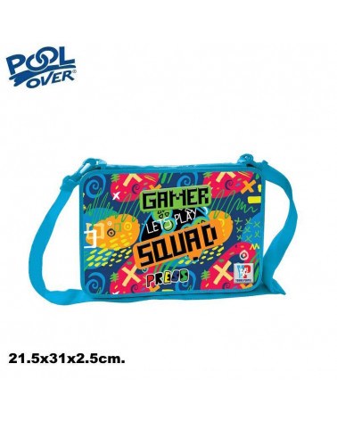 MAXI ASTUCCIO C/TRACOLLA GAMER AZZURRO