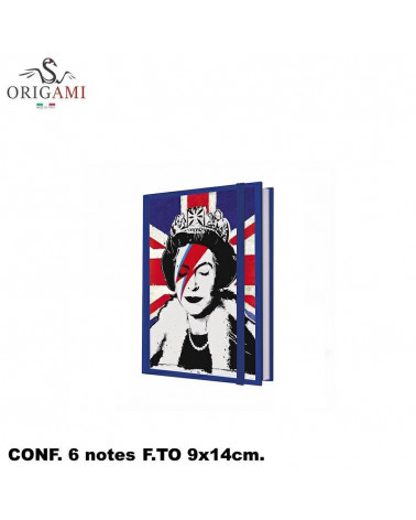 ORIGAMI TACCUINO 9X14 QUEEN 6PZ