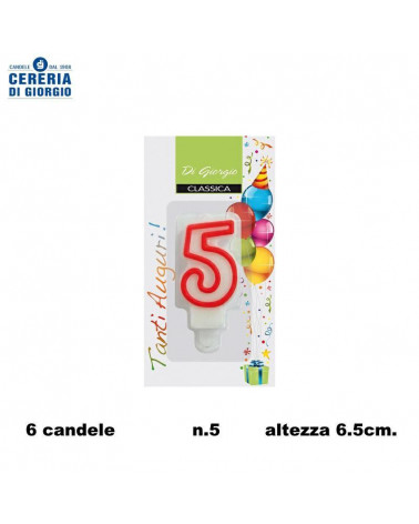CERERIA DI GIORGIO CANDELA A NUMERO N.5 [6PZ]