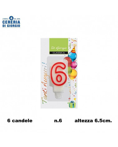 CERERIA DI GIORGIO CANDELA A NUMERO N.6 [6PZ]