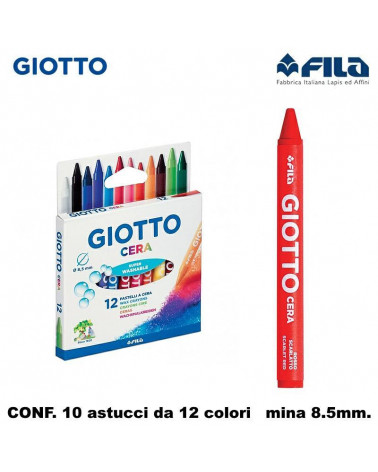 GIOTTO PASTELLO CERA 12COL. [10PZ]