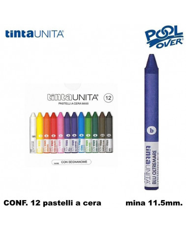 TINTA UNITA PASTELLO CERA MAXI 12COL. 60027