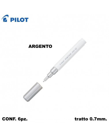 PILOT PINTOR EXTRA FINE PENNARELLO ARGENTO [6PZ]