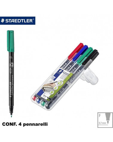 STAEDTLER LUMOCOLOR F 318 4COL.