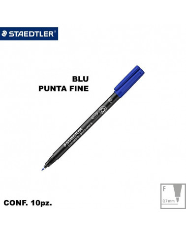 STAEDTLER LUMOCOLOR F 318  BLU F[10PZ]