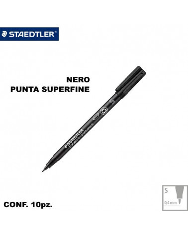 STAEDTLER LUMOCOLOR S 313  NERO S[10PZ]