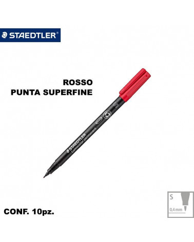 STAEDTLER LUMOCOLOR S 313  ROSSO S[10PZ]