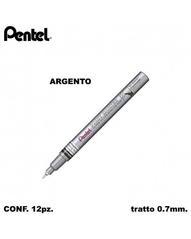 PENTEL PAINT MARKER P.SLIM 12PZ.ARGENTO