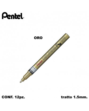 PENTEL PAINT MARKER P.FINE 12PZ.ORO