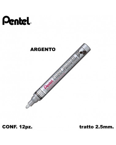 PENTEL PAINT MARKER P.MEDIA 12PZ.ARGENTO
