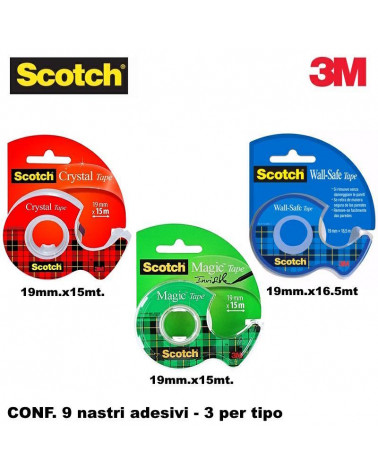 SCOTCH 3M CRISTAL MAGIC WALL-SAFE 3M CHIOCCIOLA 9PZ