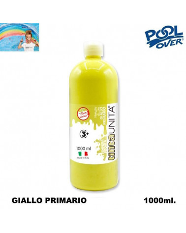 TINTA UNITA TEMPERA PRONTA 1000ml.GIALLO PRIMARIO