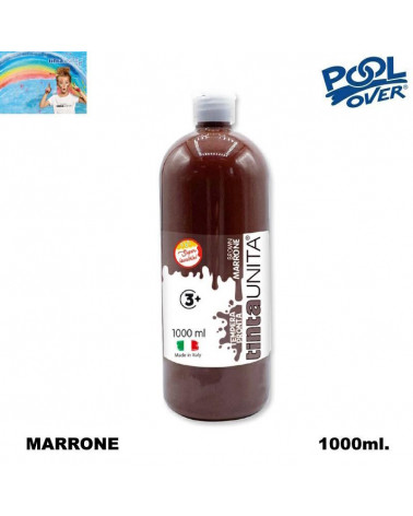 TINTA UNITA TEMPERA PRONTA 1000ml.MARRONE
